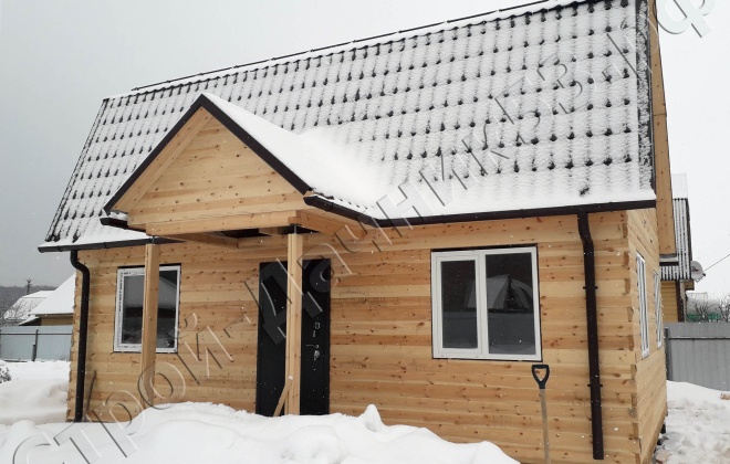 1 брусовой дом 6×8, 80 м², московская область, наро-фоминский район, снт горки (2)